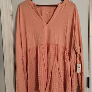Pilcro By Anthropologie Coral Tunic Top